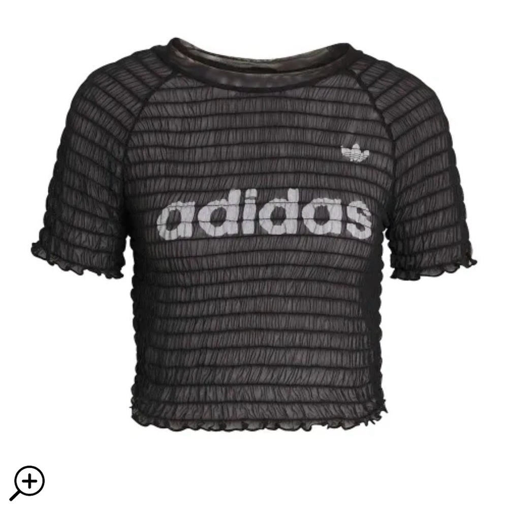 Adidas Women's Black Smocked Tee